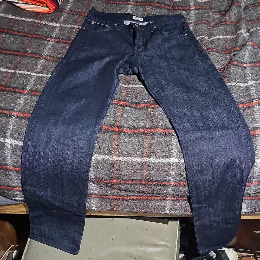 Naked & Famous Soft Finish Selvedge Slim Guy Jeans - Blue